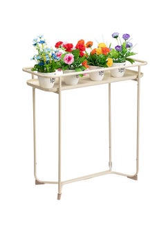 اشتري Nordic Style Multifunctional Iron Plant Rack Storage Rack, Small Coffee Table, Bedside Table, End Table, Flower Rack for Living Room, Bedroom, Balcony في السعودية