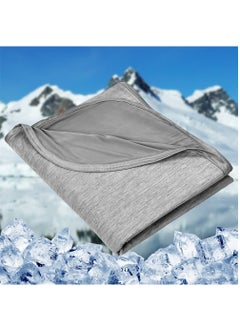 Buy Cooling Blankets, Blankets for Hot Sleepers, Summer Blanket Thin Lightweight Breathable Soft Double Side Enhanced Cooling Blanket for Bed, Keep Cool for Night Sweats, Grey, 150*200cm in UAE