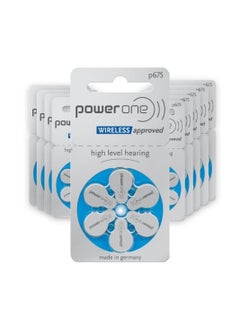 Buy Size 675 Wireless Approved 1.45V Hearing Aid Batteries - 60-Pieces in UAE