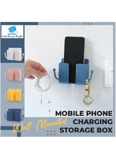 Buy Wall Mount Phone Holder Phone Stand with Data Cable Receiving Hole Pack of 5 Colors. Multi Purpose Phone Charging Dock with Adhesive. Charging Compatible with iPhone and Android in UAE