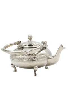 اشتري Moroccan Arabic Traditional Silver Plated Tea Pot 21 X 22 cm في الامارات