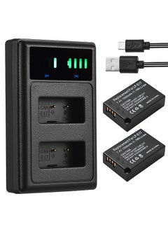 Buy LP-E17 Battery Charger with LED Indicators + 2pcs LP-E17 Batteries 7.4V 1500mAh with USB Charging Cable Replacement for Canon EOS 200D/ 750D/ 760D/ 800D/ 8000D/ M3/ M6/ T6i cameras in Saudi Arabia