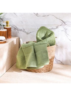 اشتري Rocco Zero Twist Bath Towel 100% Cotton Quick Dry Plush Bath Sheet Ultra Soft Highly Absorbent Daily Usage Towels For Bathroom L 140 x W 70 cm Sage Green في الامارات