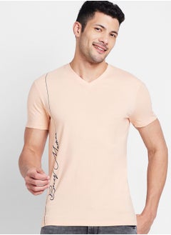 Buy Logo V-Neck T-Shirt in UAE