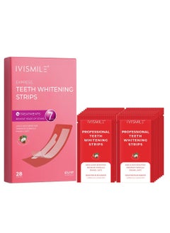 Buy 14 Pouches Teeth Whitening Strips Oral Hygiene Care Double Sticks Upper & Lower Teeth Strips Dental White Bleaching Tools Tooth Care in UAE