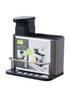 Buy Refillable Liquid Dish Soap Dispenser, Large Capacity Detergent Pump Bottle, Sink Caddy Sponge Holder Rack Shelf, for Hand Sanitizer, Bathroom Shower, Kitchen–Stainless Steel in 10.82oz, 320ML in Saudi Arabia
