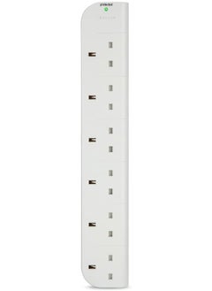 اشتري 6 Outlet Socket Surge Protector 1-Meter Power Extension Cord في الامارات