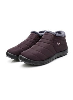 Buy Men Ankle Boots Slip On Flat Casual Footwear Brown/Coffee in Saudi Arabia