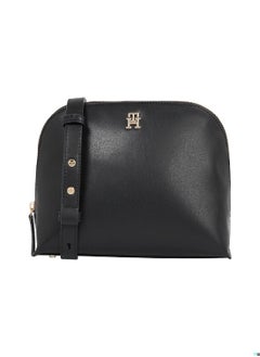 Buy Women's Modern Crossover Handbag, Black - faux leather in Saudi Arabia