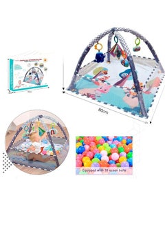 Buy Baby Playmat Gym And Ball Pit Promote Growth Exercise Baby's Visual Increases Curiosity Infant Gym Exercise Motor Development for Baby Gym for Baby Play With 18 Balls in Saudi Arabia