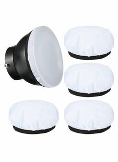 اشتري 4 Pack Diffuser Light Cover Soft White Lamp Sock 7 inch/18cm Standard Cloth Lampshade for Sparkler Reflectors Strobe Flash LED Video Lights في الامارات