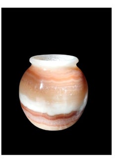 اشتري Single Natural Alabaster Candle Holder - Vase - Egyptian Art Décor and Votive - Candles Holders في مصر