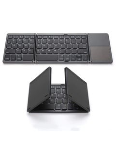 اشتري Foldable Bluetooth Keyboard, Pocket Size Portable Mini BT Wireless Keyboard with Touchpad for Android Windows PC Tablet with Rechargeable في الامارات