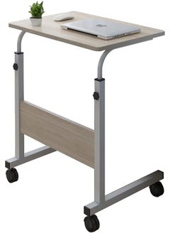 Buy Foldable Height Adjustable Rolling Laptop Table Computer Stand in UAE
