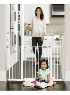 اشتري Auto Close Safety Baby Gate,Adjustable Width Stairway Guard Rail Child Safety Gate,Expandable Baby Pet Safety Gate,The Maximum Suitable Width is 104 cm,Including 20 cm Extension Rack (Size:95-104cm) في السعودية