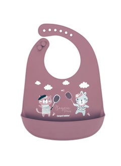 Buy Silicone Bib with Pocket BONJOUR PARIS dark red in Egypt