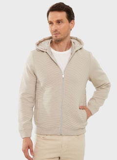اشتري Zip Through Hooded Jacket في الامارات