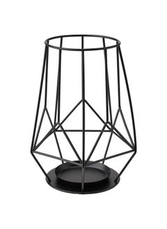 Buy Block Candle Holder Black 21 Cm in Saudi Arabia