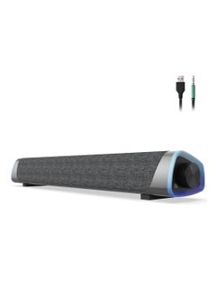 اشتري Computer Speakers, Wired USB-Powered Bluetooth V5.3 PC Sound Bar, Colorful RGB Lights with Switch Button, Surround Sound Portable Computer SoundBar Speaker for Desktop Laptop Phone(Black） في الامارات