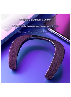 Buy New neck hanging Bluetooth Speaker, High-fidelity Immersive Surround Sound, IPX5 Waterproof, Long Battery Life, HD Call, Hands-free in UAE