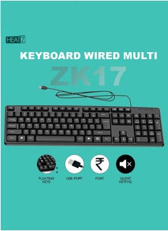 Buy Heatz Wired USB Multi Keyboard Black in Saudi Arabia