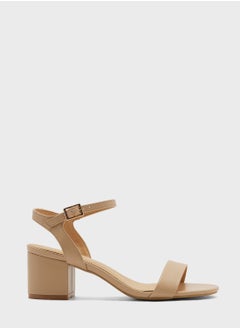 Buy Mid Block Heel Strap Sandal in Saudi Arabia