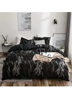 Buy 6 Piece Marble Printed King Size Soft Material Duvet bedding Set For Every Day Use includes 1 Comforter Cover, 1 Fitted Bedsheet, 4 Pillowcases in UAE