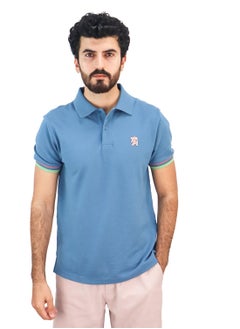 Buy Men's Performance Polo Blue in UAE