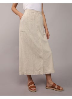 Buy AE Button Front Midi Skirt in Saudi Arabia