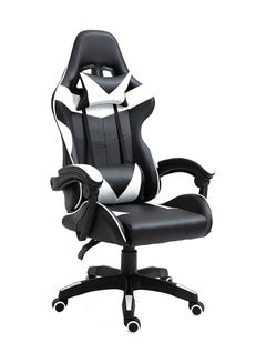 Buy Gaming Chair Adjustable Computer Chair PC Office PU Leather High Back Lumbar Support comfortable armrest Headrest silver and Black in Saudi Arabia