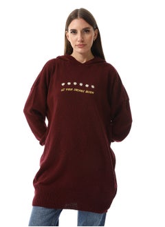 Buy Embroidered Long Sleeves Hooded Sweater in Egypt