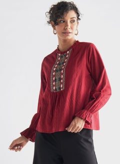 Buy Embroidered Knitted Top in UAE