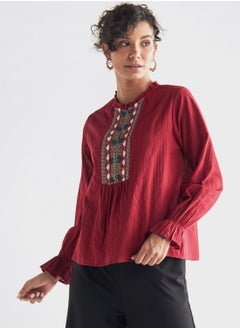 Buy Embroidered Knitted Top in UAE