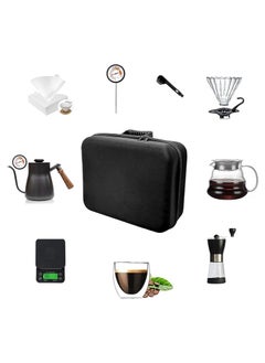 Buy V60 Coffee Maker Coffee Set 9 pcs Drip coffee grinder, Coffee Scale, Coffee Kettle in Saudi Arabia