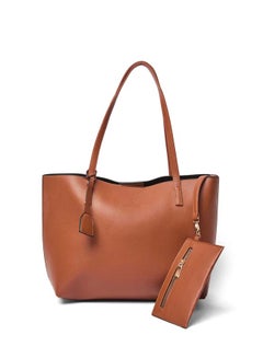 اشتري Fancy Faux Leather Logo Embellished Bag With Adjustable Shoulder Strap في مصر