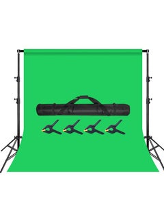 Buy 2.6*3m Background Support Stand with 3*2m Green Screen Backdrop 4 Clips and Bag Studio Photography Background Kit in Saudi Arabia