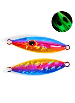 Buy Slow Flat Fall Jig, 80g Lead Vertical Jigs Saltwater Artificial Bait Boat Fishing Lures Jigging Lures, for Tuna Kingfish Bass Salmon in UAE