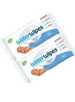 Buy 99.9% Water Baby Wipes 60 napkins 1+1 in Saudi Arabia
