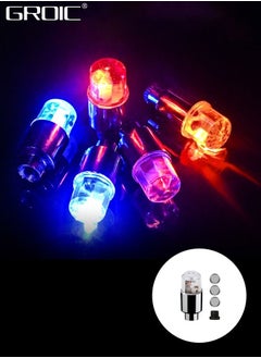 اشتري Car Wheel Light, Colorful LED Tire Valve Stem Neon Light Bulb Waterproof Tire Light Valve Light Spoke Flash for Cars, Motorcycles, Bicycles and Other Valve Cover Accessories (6 Pieces) في الامارات