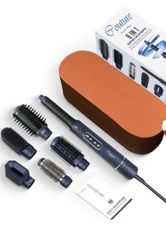 Buy Quantam Flow Airwrapper - MultiStyler kit with Hair Curler, Hair Dryer, Volumizer,Hot Air Brush & Hair Straightener Fuctions - Canadian Engineering (Blue) in UAE