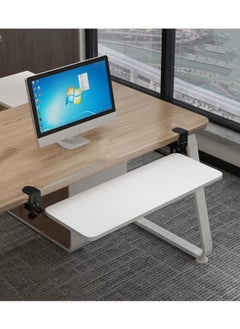 Buy Small Keyboard Tray Under Desk Pull Out with Extra Sturdy Clamp Mount System 65x 25cm. Out Platform Computer Drawer for Typing in UAE