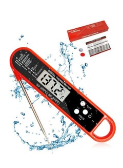 Buy Digital Food Thermometer With Probe,Food Thermometer For Cooking Grilling,Waterproof Grill Thermometer With Magnetic Back Calibration in UAE