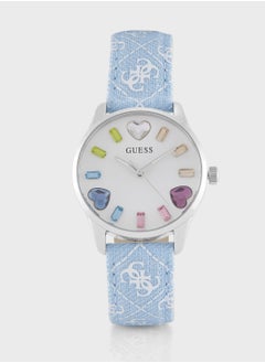 Buy Candy Hearts Lather Strap Analog Watch in UAE