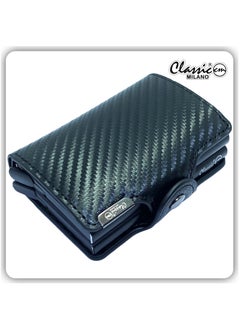 اشتري Classic Milano Wallet for men Premium Quality PU Mens Wallet Auto Cardholder (Black) by Milano Leather. في الامارات