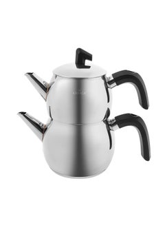 اشتري Stainless Steel Turkish Teapot Set Induction Base في الامارات