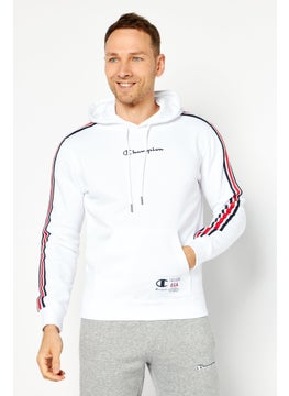 Buy Men Sportswear Fit Long Sleeves Outdoor Sweatshirt, White Combo in UAE