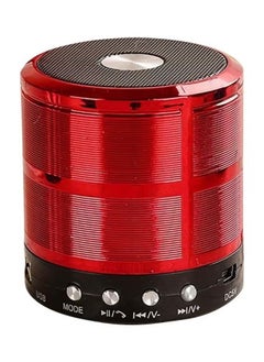 Buy Awalor WS887 Portable Cylinder Wireless Bluetooth Speaker Red/Black in UAE