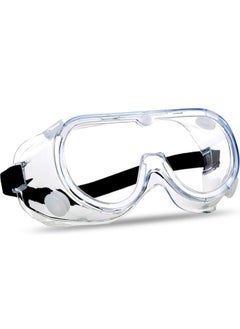 Buy Anti-Fog Protective Safety Goggles Clear Lens Wide-Vision Adjustable Chemical Splash Eye Protection Soft Lightweight Eyewear in Saudi Arabia