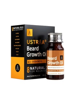 اشتري Ustraa Beard Growth Oil - 35ml - More Beard Growth, With Redensyl, 8 Natural Oils including Jojoba Oil, Vitamin E, Nourishment & Strengthening, No Harmful Chemicals في الامارات