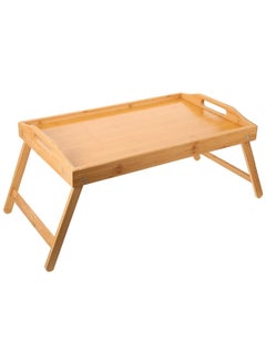 Buy Foldable Food Serving Tray Beige Brown 50x30x4cm in Egypt